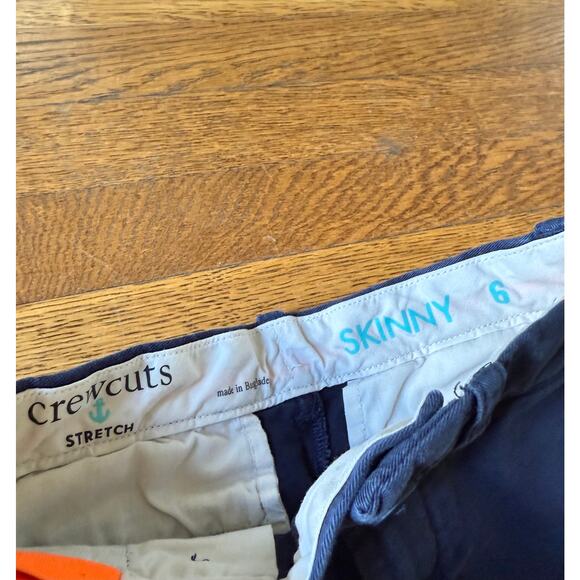 Crewcuts Boys' Blue Skinny Khaki Pants Size 6 - Picture 2 of 3